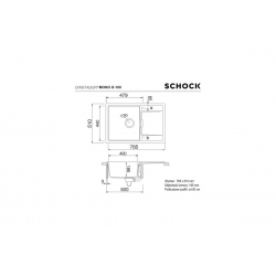 Zlewozmywak Schock MONO D-100 Cristadur Magma